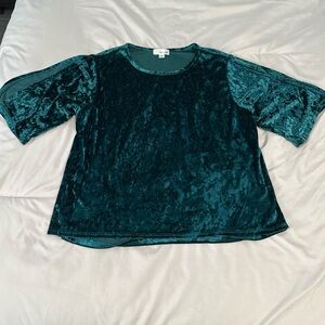 Teal Velvet Women's Top